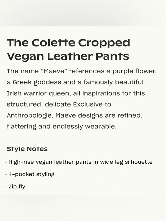 Colette Cropped Vegan Leather Pants - Picture 8 of 15